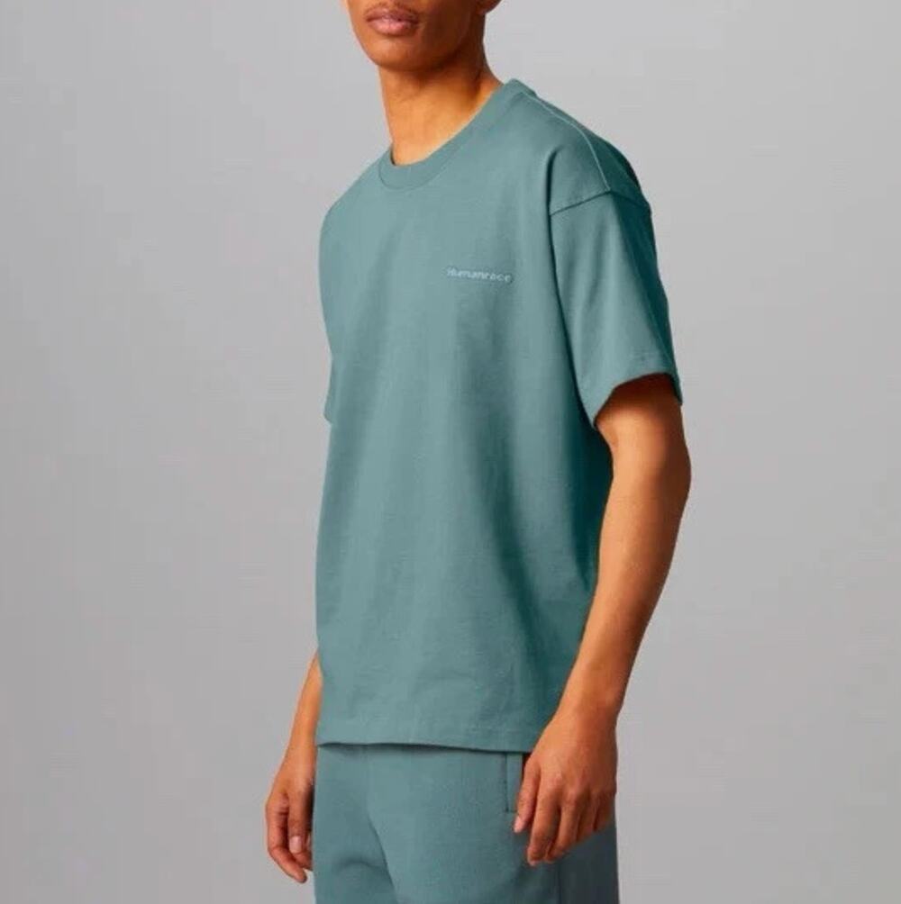 adidas x Pharrell Humanrace Green Heavyweight Cotton Oversized Streetwear Tee L